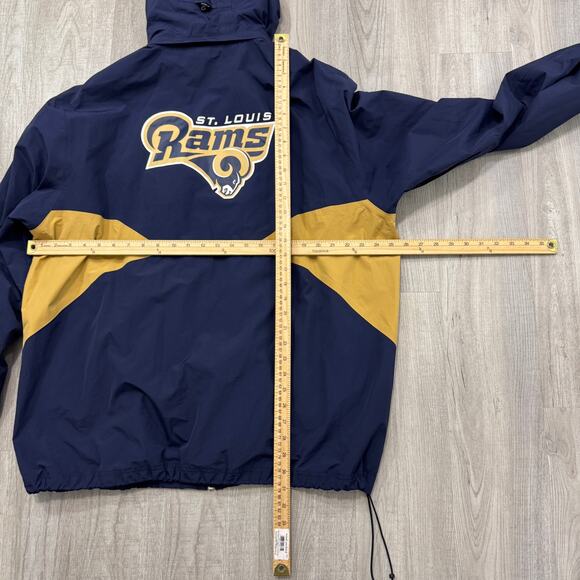 Reebok NFL On Field St. Louis Rams Jacket Men's Extra Large XL Blue Los Angeles - Picture 9 of 9
